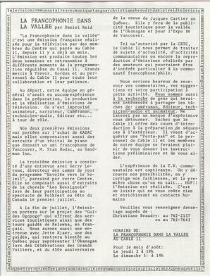   L'ÉCHO DE L'OKANAGAN, 1984   , page 5