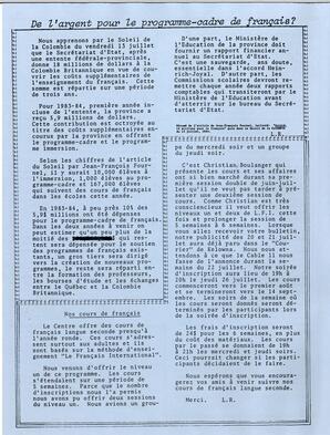   L'ÉCHO DE L'OKANAGAN, 1984   , page 4