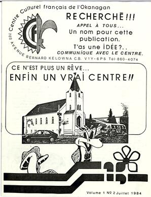   L'ÉCHO DE L'OKANAGAN, 1984   , page 1