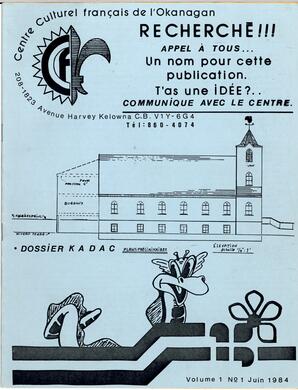   L'ÉCHO DE L'OKANAGAN, 1984   , page 1