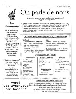   L'ANSE-AU-SABLE, 2001   , page 5