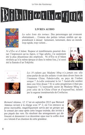   LA VOIX DES KOOTENAYS, 2012-13   , page 8