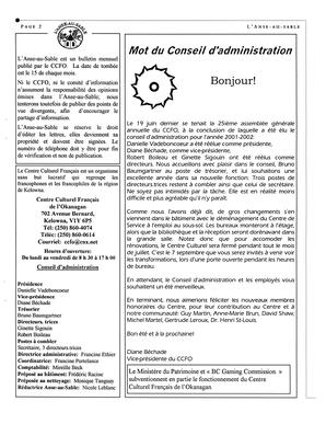   L'ANSE-AU-SABLE, 2001   , page 2
