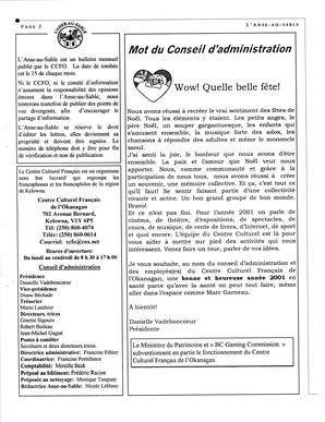   L'ANSE-AU-SABLE, 2001   , page 2