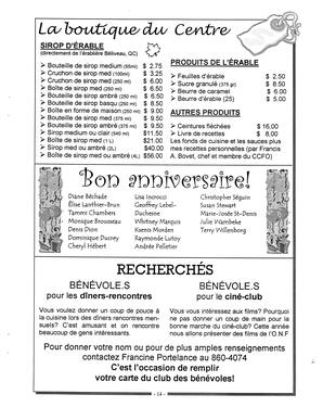   L'ANSE-AU-SABLE, 2000   , page 14