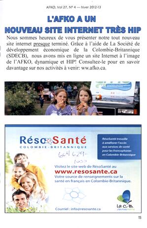  LA VOIX DES KOOTENAYS, 2012-13   , page 15