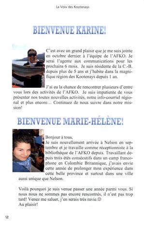   LA VOIX DES KOOTENAYS, 2012-13   , page 12