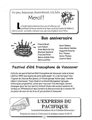   L'ANSE-AU-SABLE, 1999   , page 11