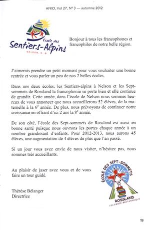   LA VOIX DES KOOTENAYS, 2012   , page 19