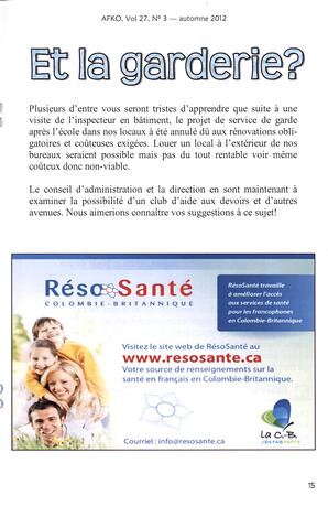   LA VOIX DES KOOTENAYS, 2012   , page 15