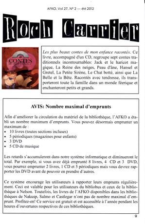   LA VOIX DES KOOTENAYS, 2012   , page 9