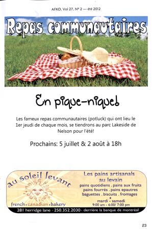   LA VOIX DES KOOTENAYS, 2012   , page 23