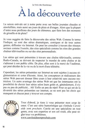   LA VOIX DES KOOTENAYS, 2012   , page 16