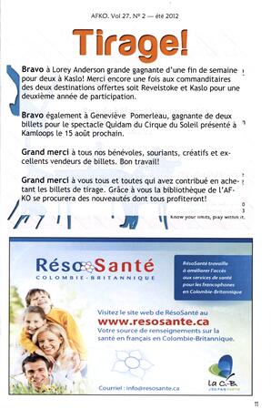   LA VOIX DES KOOTENAYS, 2012   , page 11