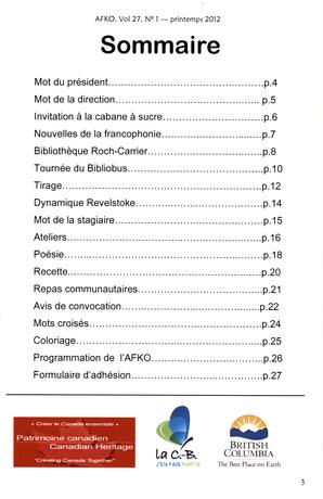   LA VOIX DES KOOTENAYS, 2012   , page 3