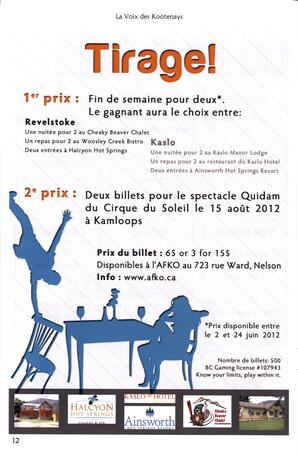   LA VOIX DES KOOTENAYS, 2012   , page 12
