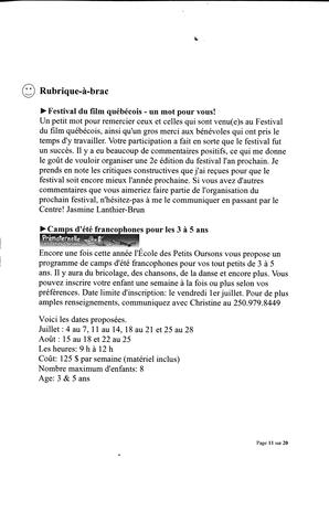   L'ANSE-AU-SABLE, 2011   , page 11
