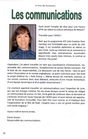   LA VOIX DES KOOTENAYS, 2011   , page 18