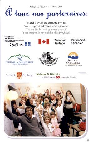   LA VOIX DES KOOTENAYS, 2011   , page 11