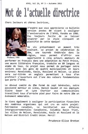   LA VOIX DES KOOTENAYS, 2011   , page 7