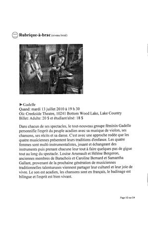   L'ANSE-AU-SABLE, 2010   , page 12