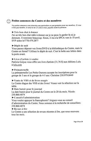   L'ANSE-AU-SABLE, 2010   , page 10
