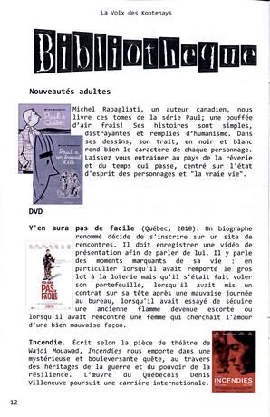   LA VOIX DES KOOTENAYS, 2011   , page 12