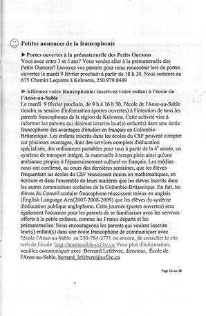   L'ANSE-AU-SABLE, 2010   , page 13