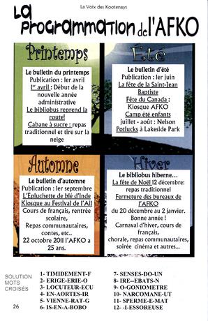   LA VOIX DES KOOTENAYS, 2011   , page 26
