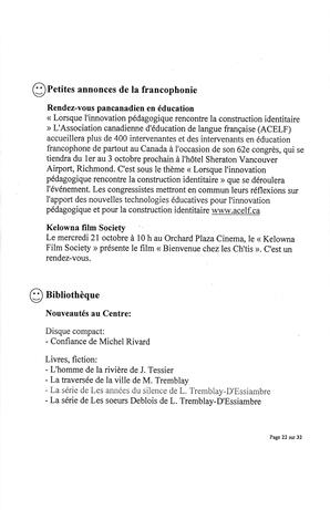  L'ANSE-AU-SABLE, 2009   , page 22