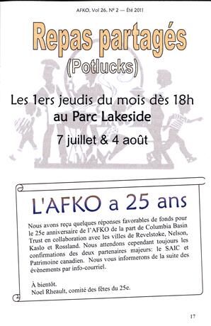   LA VOIX DES KOOTENAYS, 2011   , page 17