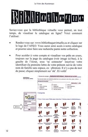   LA VOIX DES KOOTENAYS, 2011   , page 12