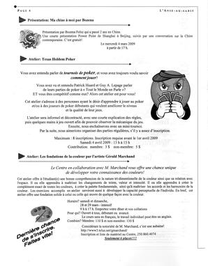   L'ANSE-AU-SABLE, 2009   , page 4