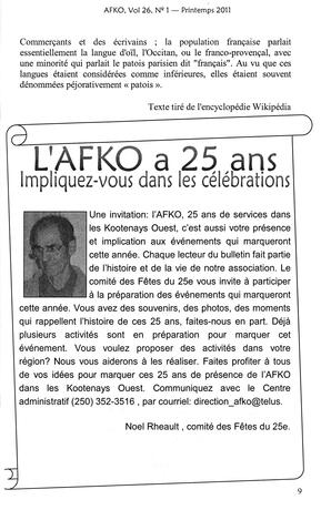   LA VOIX DES KOOTENAYS, 2011   , page 9