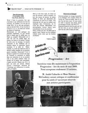   L'ANSE-AU-SABLE, 2008-2009   , page 4
