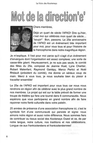   LA VOIX DES KOOTENAYS, 2011   , page 6