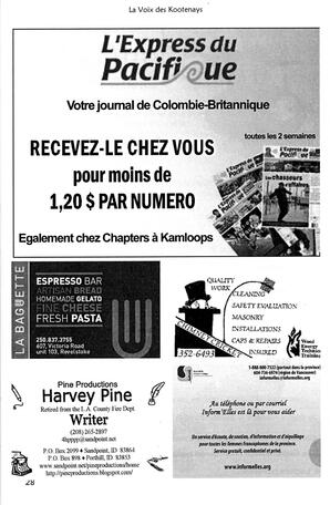   LA VOIX DES KOOTENAYS, 2011   , page 28
