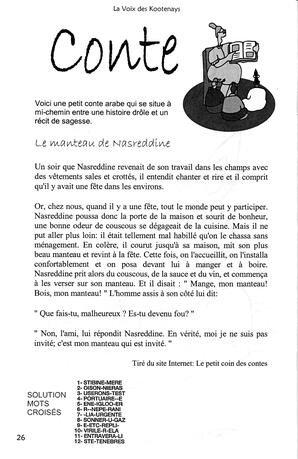   LA VOIX DES KOOTENAYS, 2011   , page 26