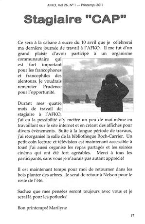   LA VOIX DES KOOTENAYS, 2011   , page 17