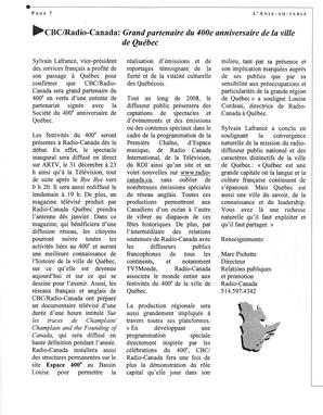   L'ANSE-AU-SABLE, 2007   , page 12