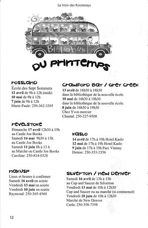   LA VOIX DES KOOTENAYS, 2011   , page 12