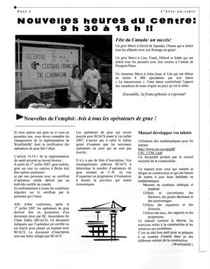   L'ANSE-AU-SABLE, 2007   , page 4
