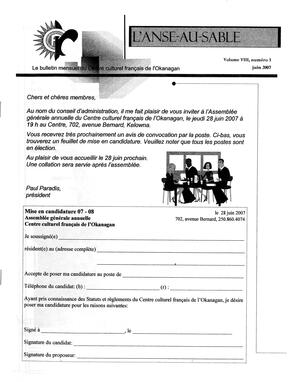   L'ANSE-AU-SABLE, 2007   , page 1