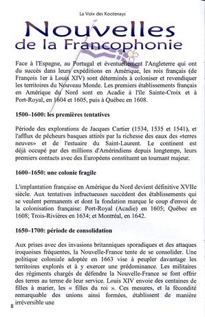   LA VOIX DES KOOTENAYS, 2010   , page 8