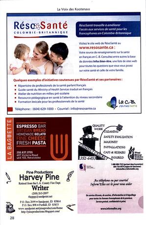   LA VOIX DES KOOTENAYS, 2010   , page 28