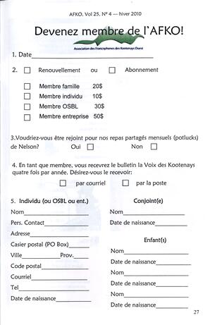   LA VOIX DES KOOTENAYS, 2010   , page 27