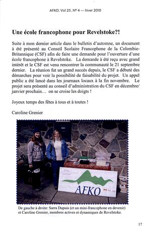   LA VOIX DES KOOTENAYS, 2010   , page 17