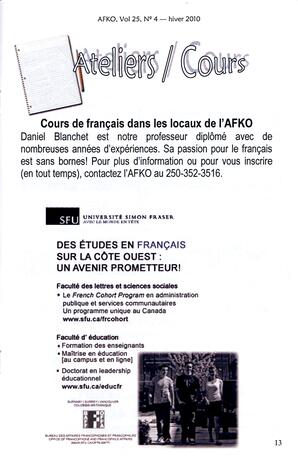   LA VOIX DES KOOTENAYS, 2010   , page 13