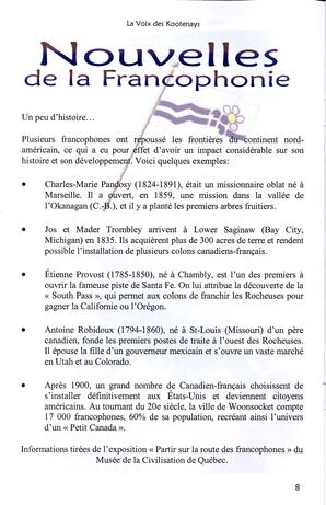   LA VOIX DES KOOTENAYS, 2010   , page 8