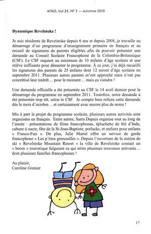   LA VOIX DES KOOTENAYS, 2010   , page 17